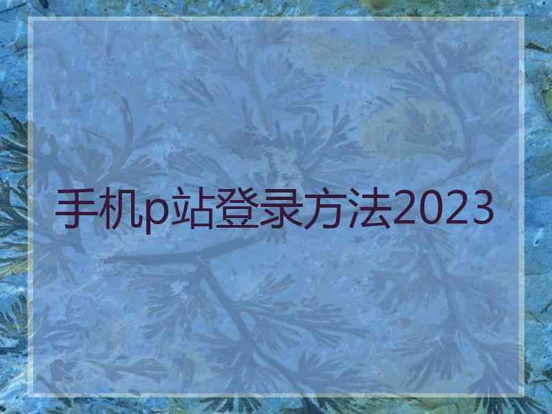 手机p站登录方法2023 手机p站登录方法2023