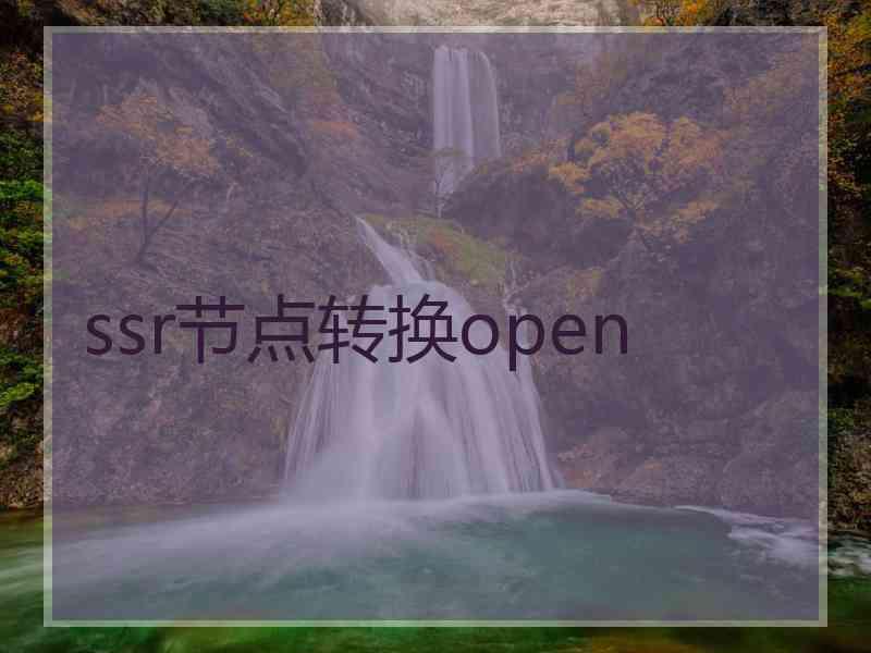 ssr节点转换open ssr节点转换open