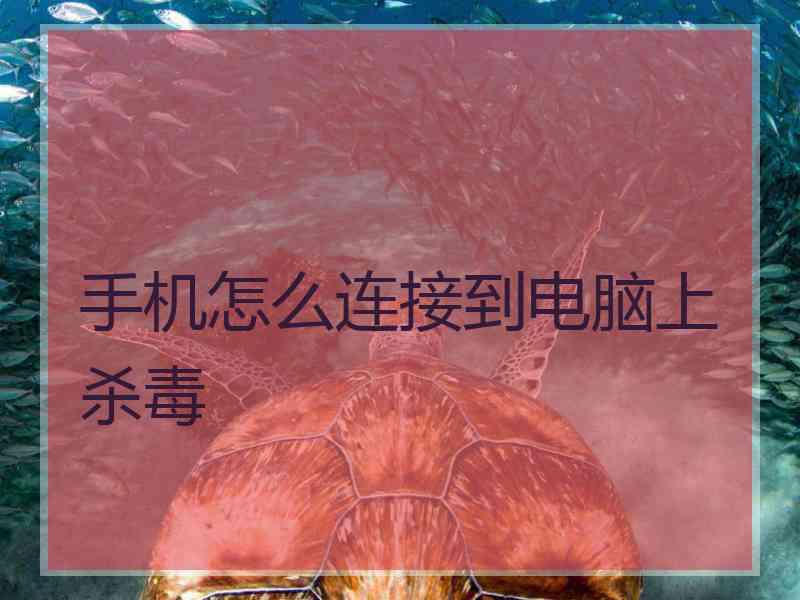 手机怎么连接到电脑上杀毒 手机怎么连接到电脑上杀毒