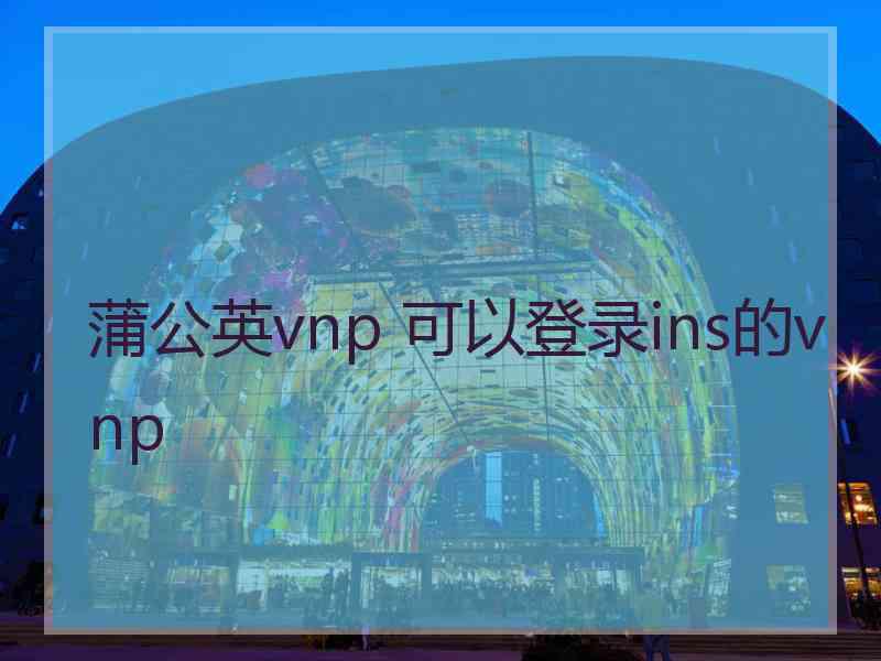 蒲公英vnp 可以登录ins的vnp 蒲公英vnp 可以登录ins的vnp