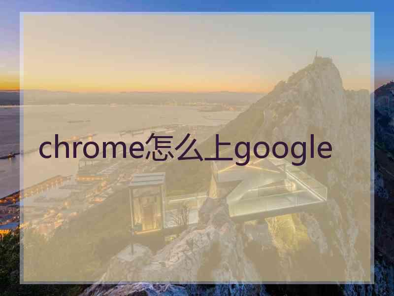 chrome怎么上google