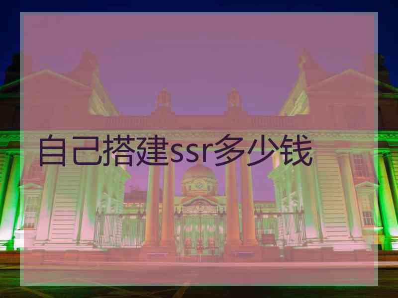 自己搭建ssr多少钱