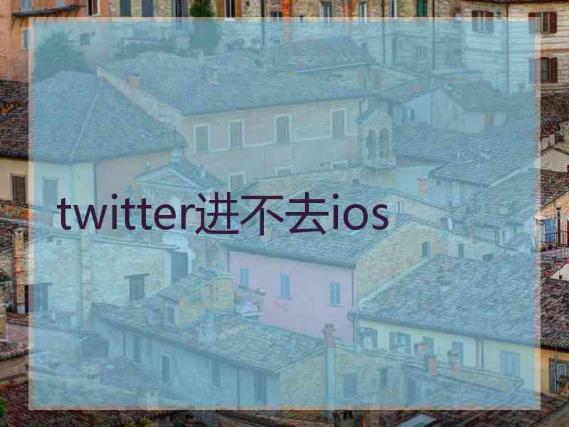 twitter进不去ios