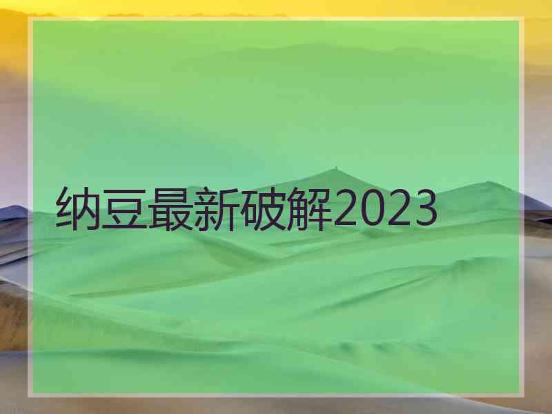 纳豆最新破解2023