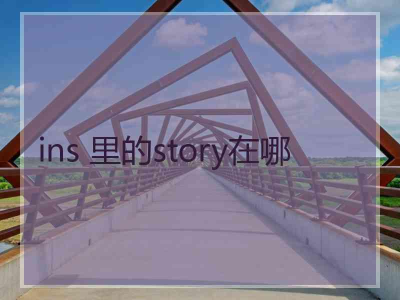 ins 里的story在哪