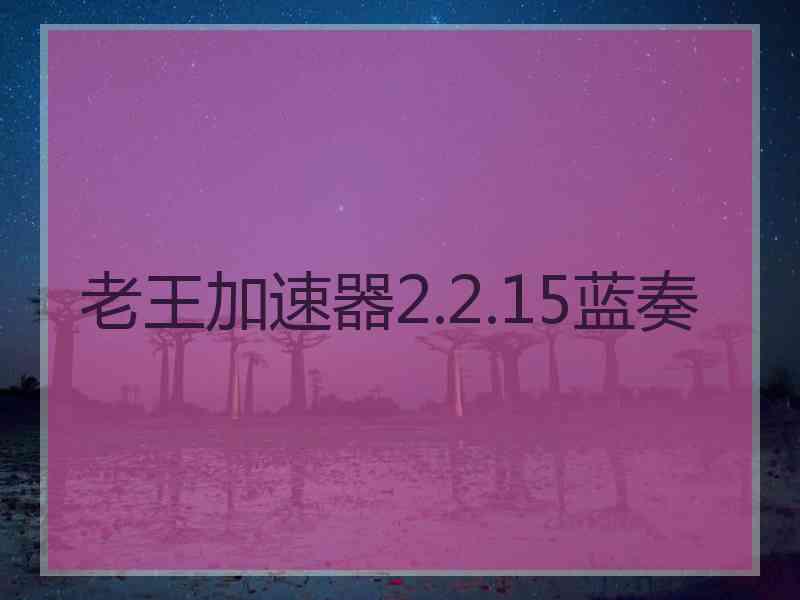 老王加速器2.2.15蓝奏