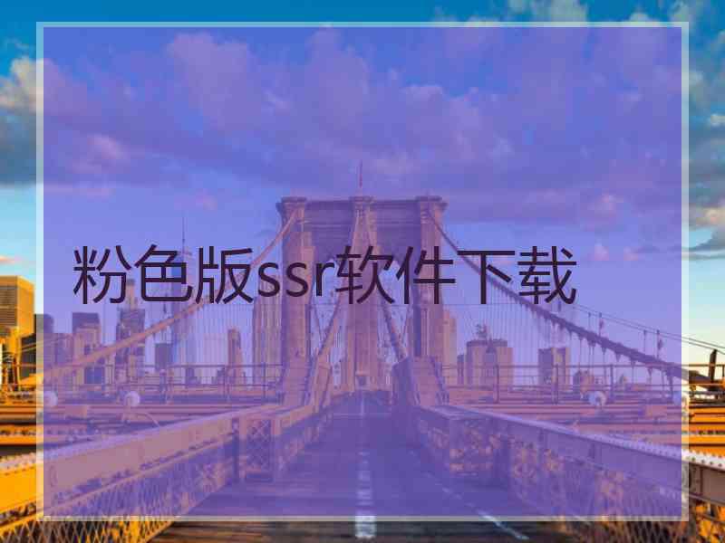 粉色版ssr软件下载