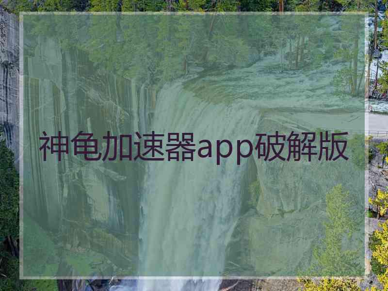 神龟加速器app破解版