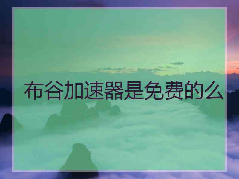 布谷加速器是免费的么