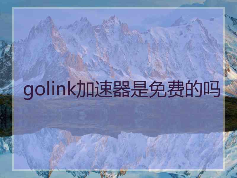 golink加速器是免费的吗